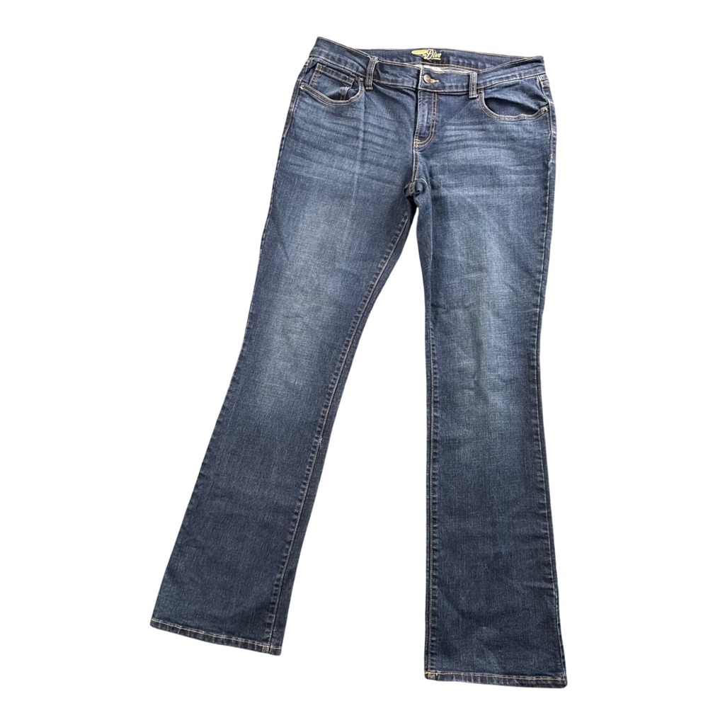 Old Navy The Diva Bootcut Jeans Womens 12 Long Blue Crater Lake Y2K Boho‎ Indie